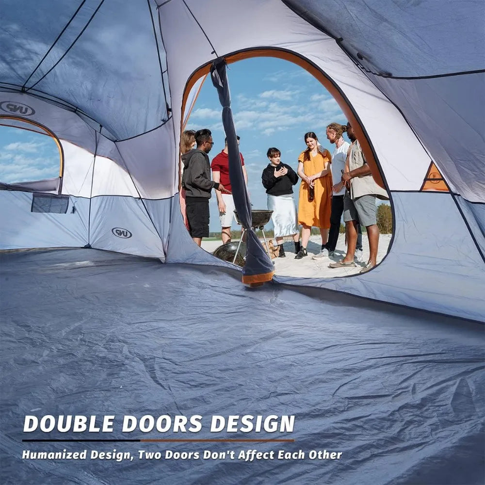 Camping Tent 10-Person-Family Tents,Gray