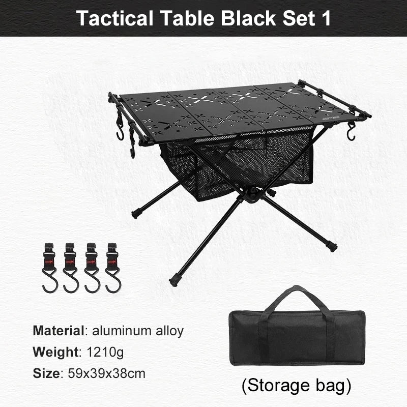Portable Aluminum Folding Camping Table with Storage Bag