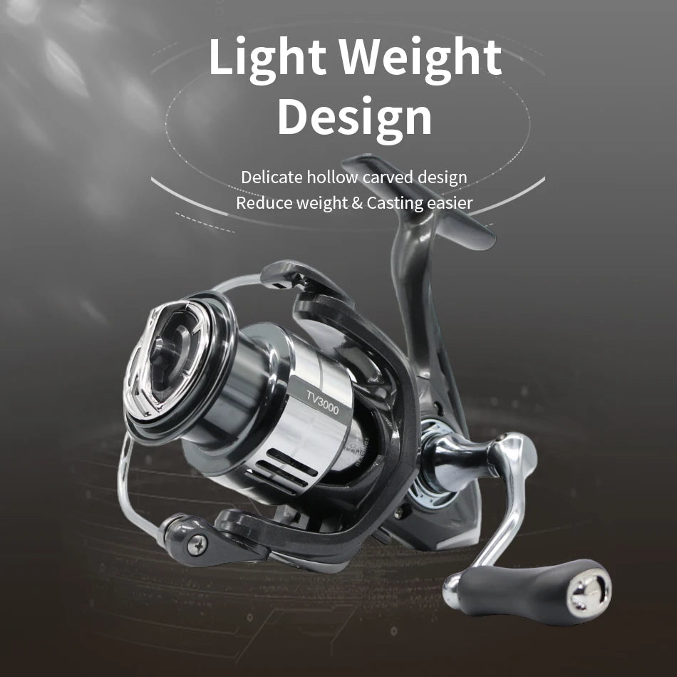 Lightweight Spinning Fishing Reel TV 1500 2500 Series