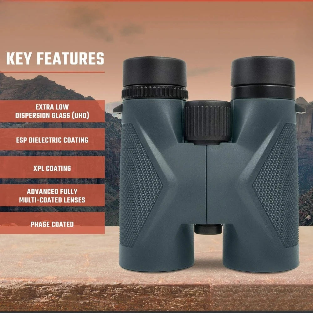 8x42 UHD Gray Binocular Glass High-Powered