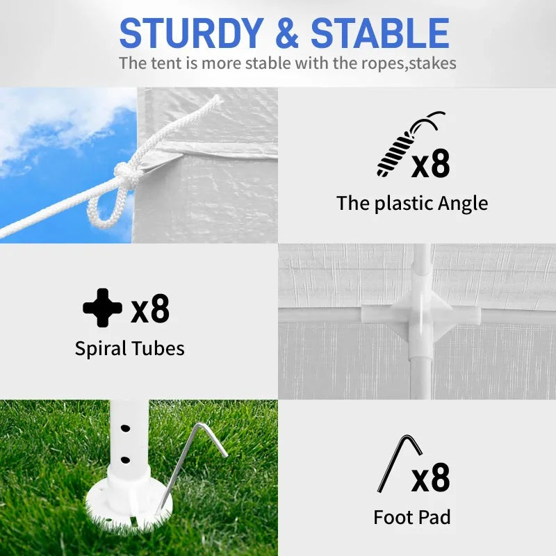 Canopy Waterproof Party Tent Outdoor Tent 8 Sides