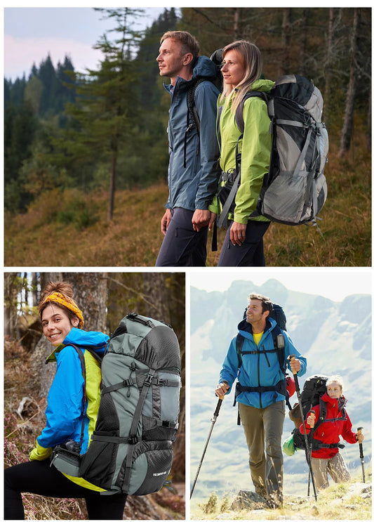 Backpack with Rain Cover Outdoor Hiking Camping