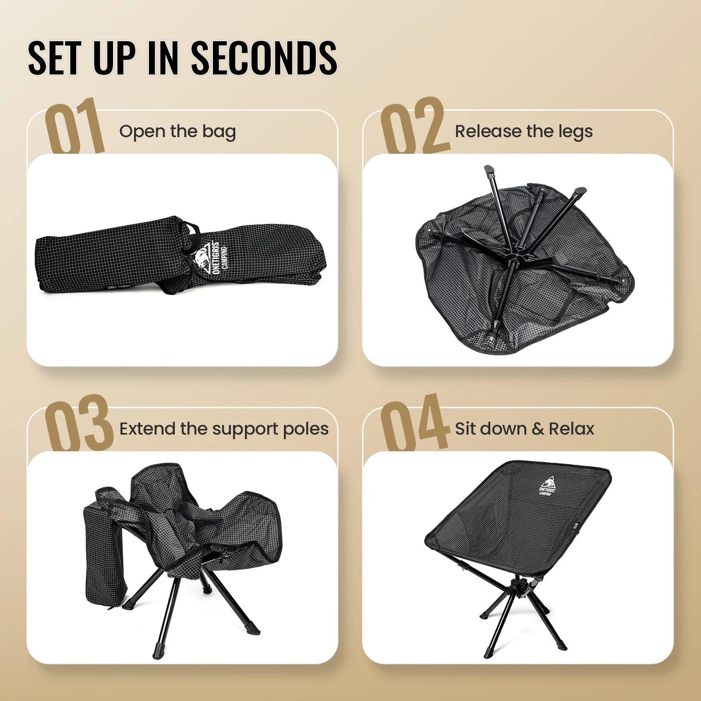 Folding Camping Chair with Side Pocket