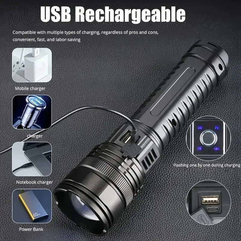 10000W Built-in Battery Flash Light Torch
