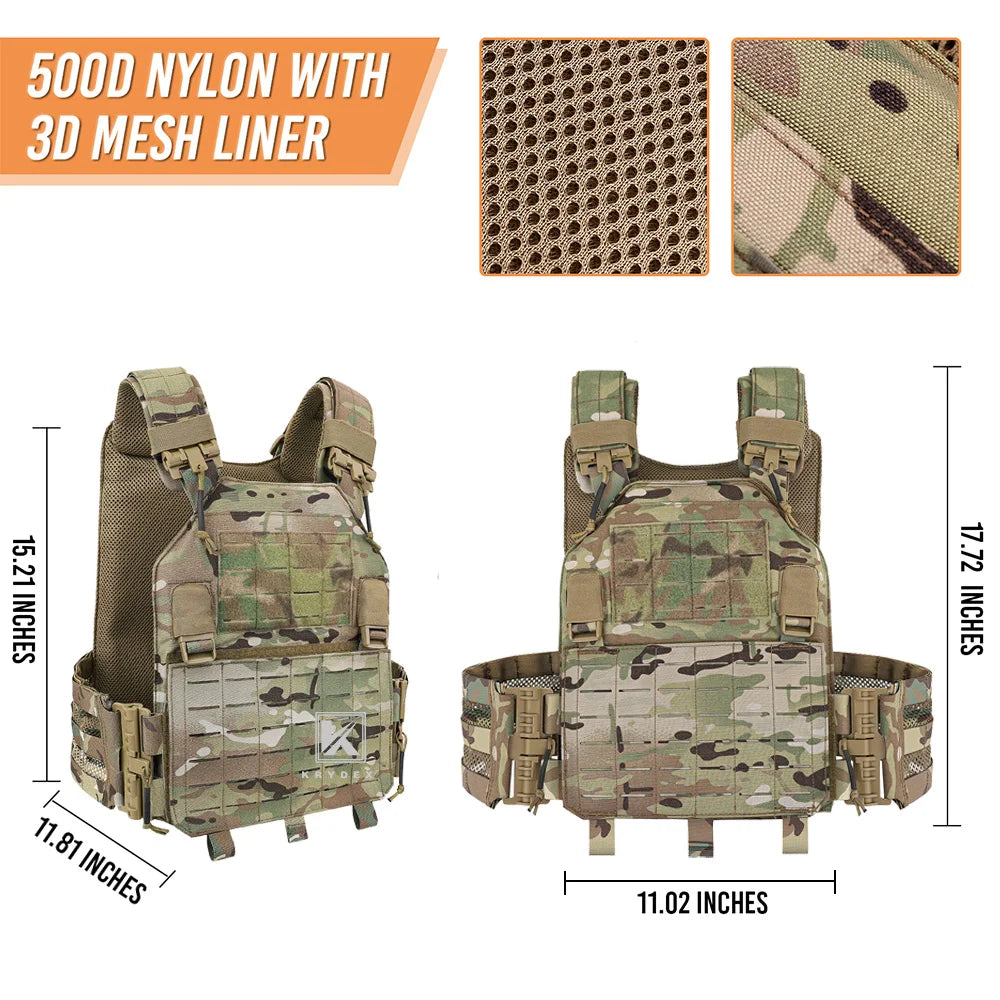 Tactical Vest Laser Cut Front Panel