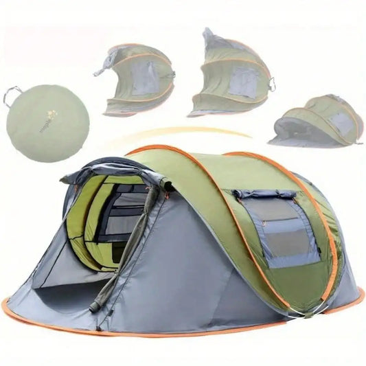 Pop Up Camping Tent 2 Doors Waterproof