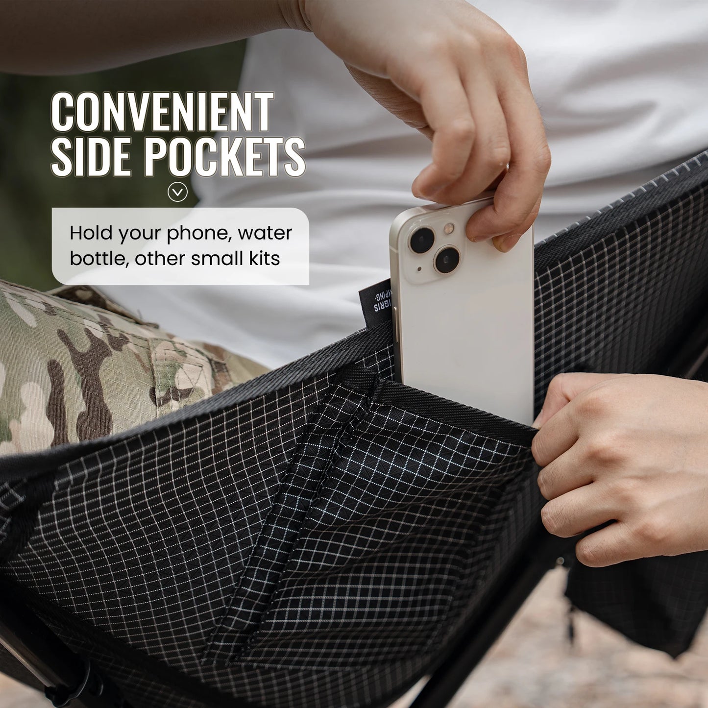 Folding Camping Chair with Side Pocket