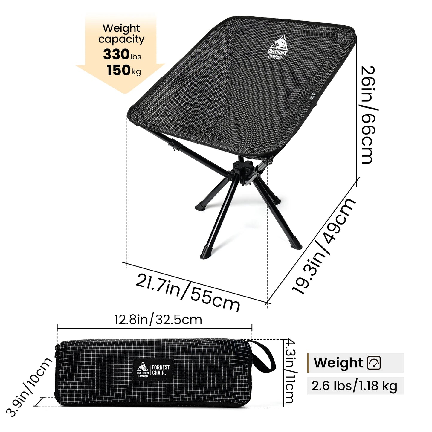 Folding Camping Chair with Side Pocket
