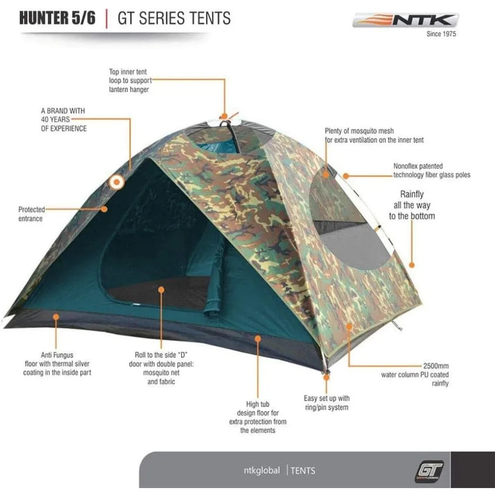 Outdoor Dome Woodland Camo Camping Tent