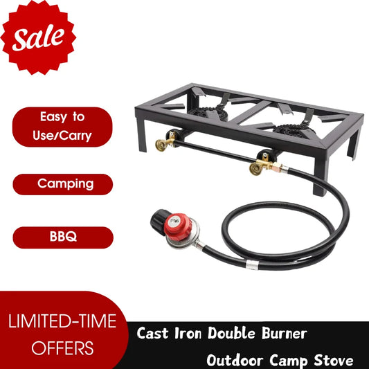 Double Burner Camp Stove Propane Gas