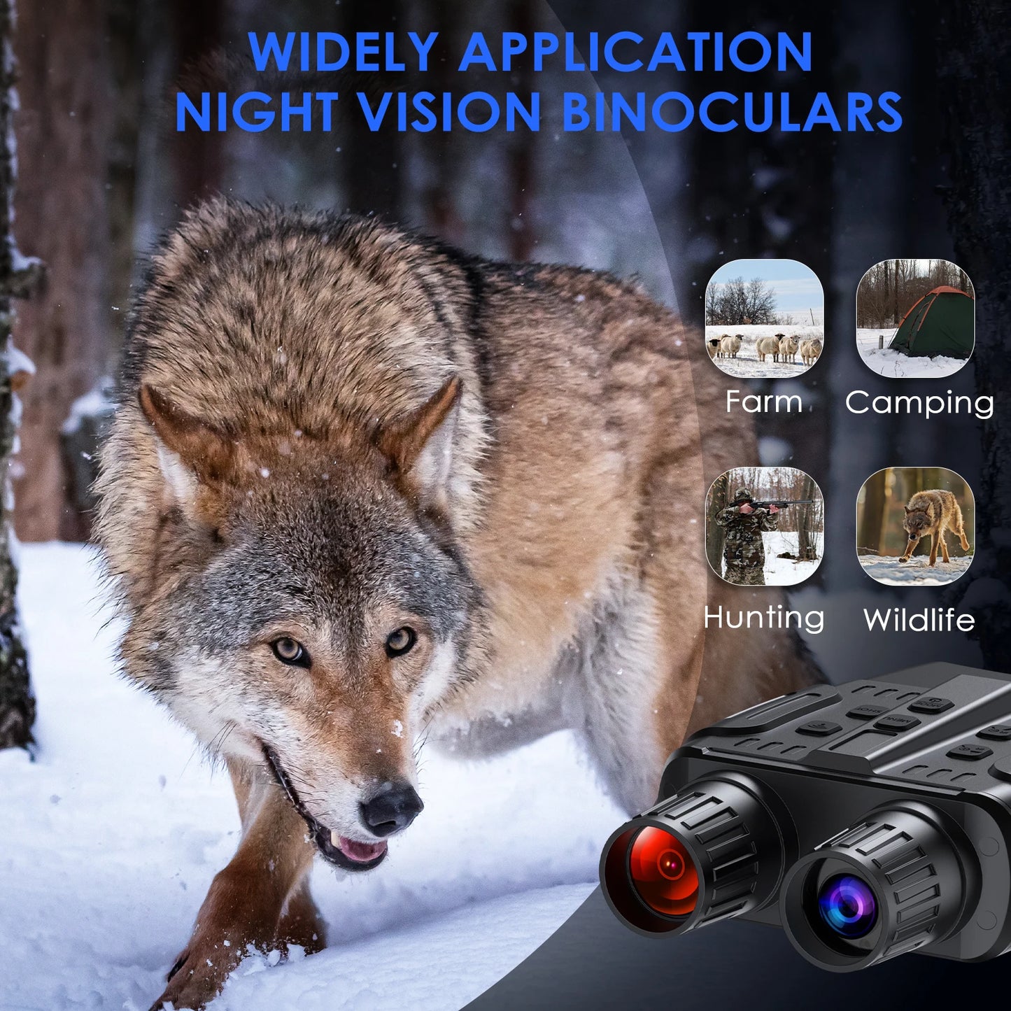 Night Vision Binoculars 4X Digital Zoom