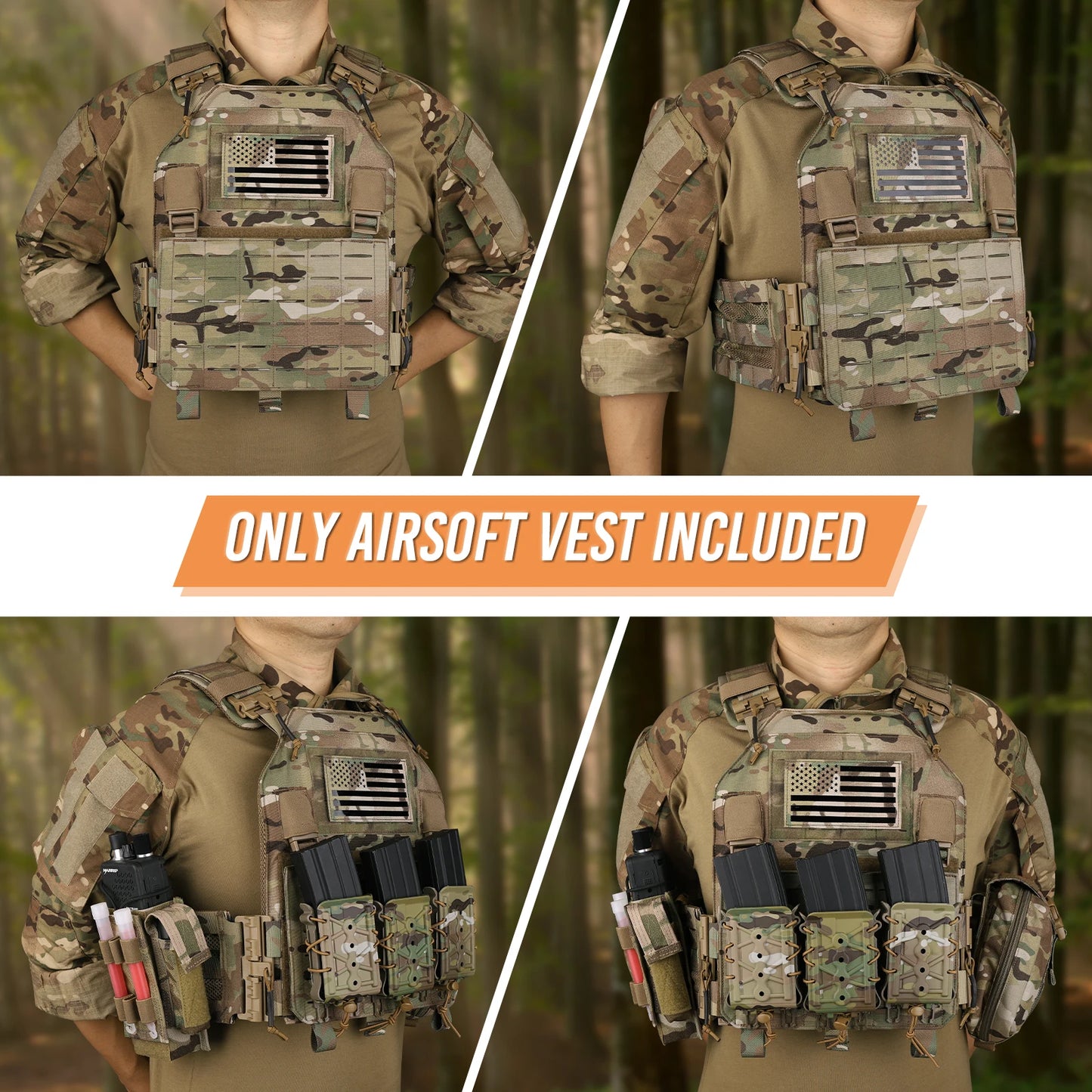Tactical Vest Laser Cut Front Panel