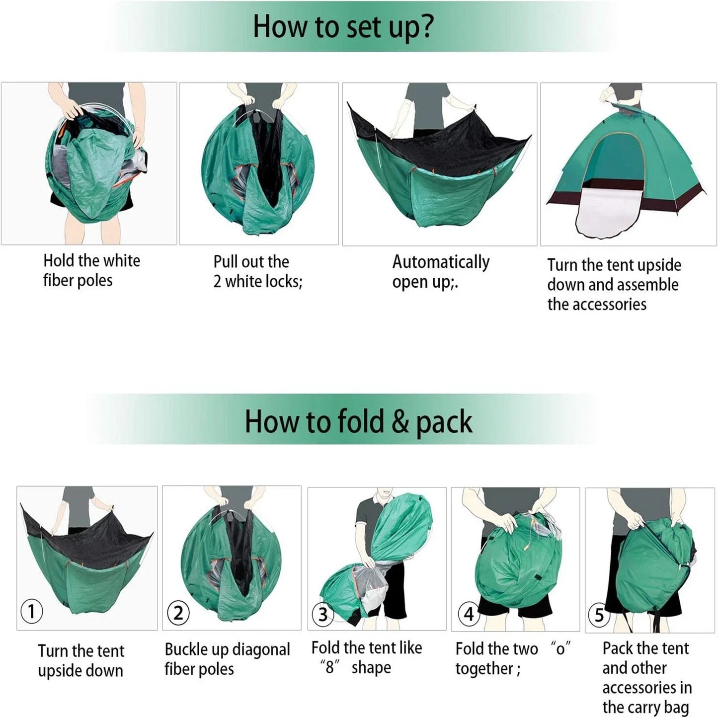 Automatic Pop Up Camping Tent 2-3 Person