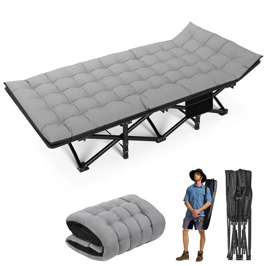 Folding Camping Cot Heavy Duty 200KG Bearing