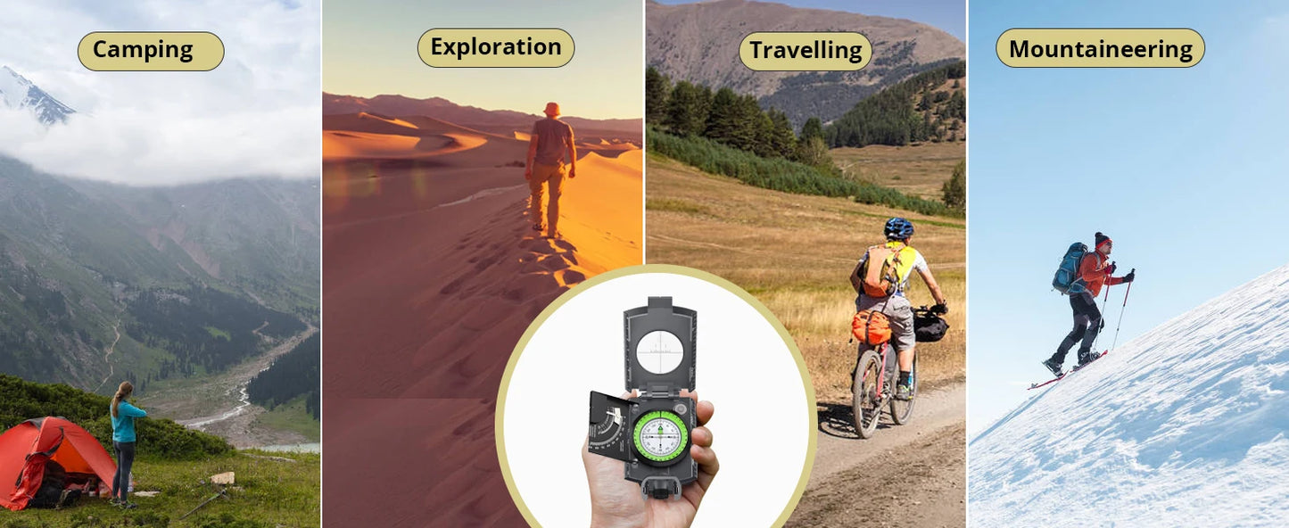Waterproof Metal Compass with Clinometer