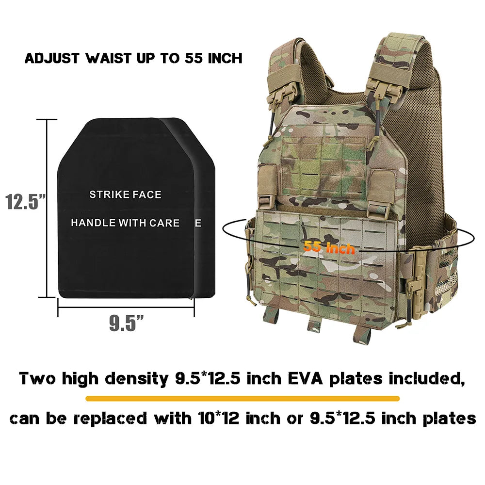 Tactical Vest Laser Cut Front Panel