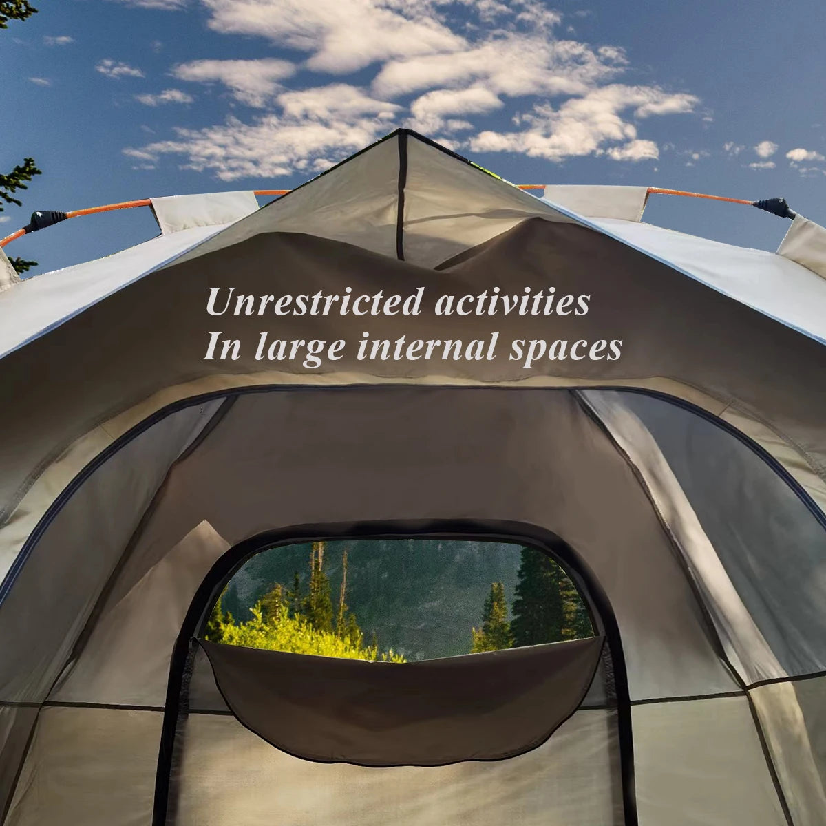 Outdoor shelter Sunshade 2 doors and 2 windows
