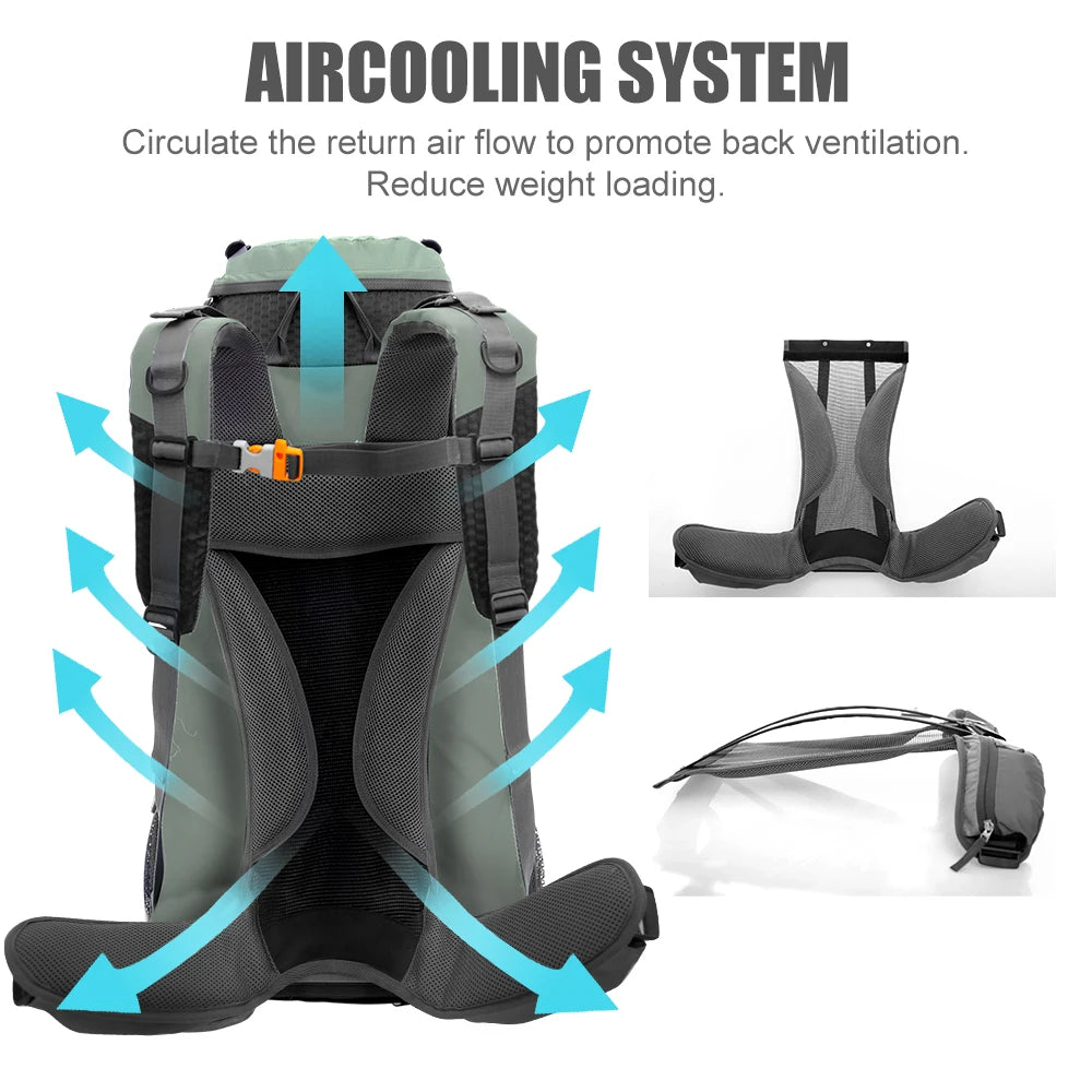 Backpack with Rain Cover Outdoor Hiking Camping