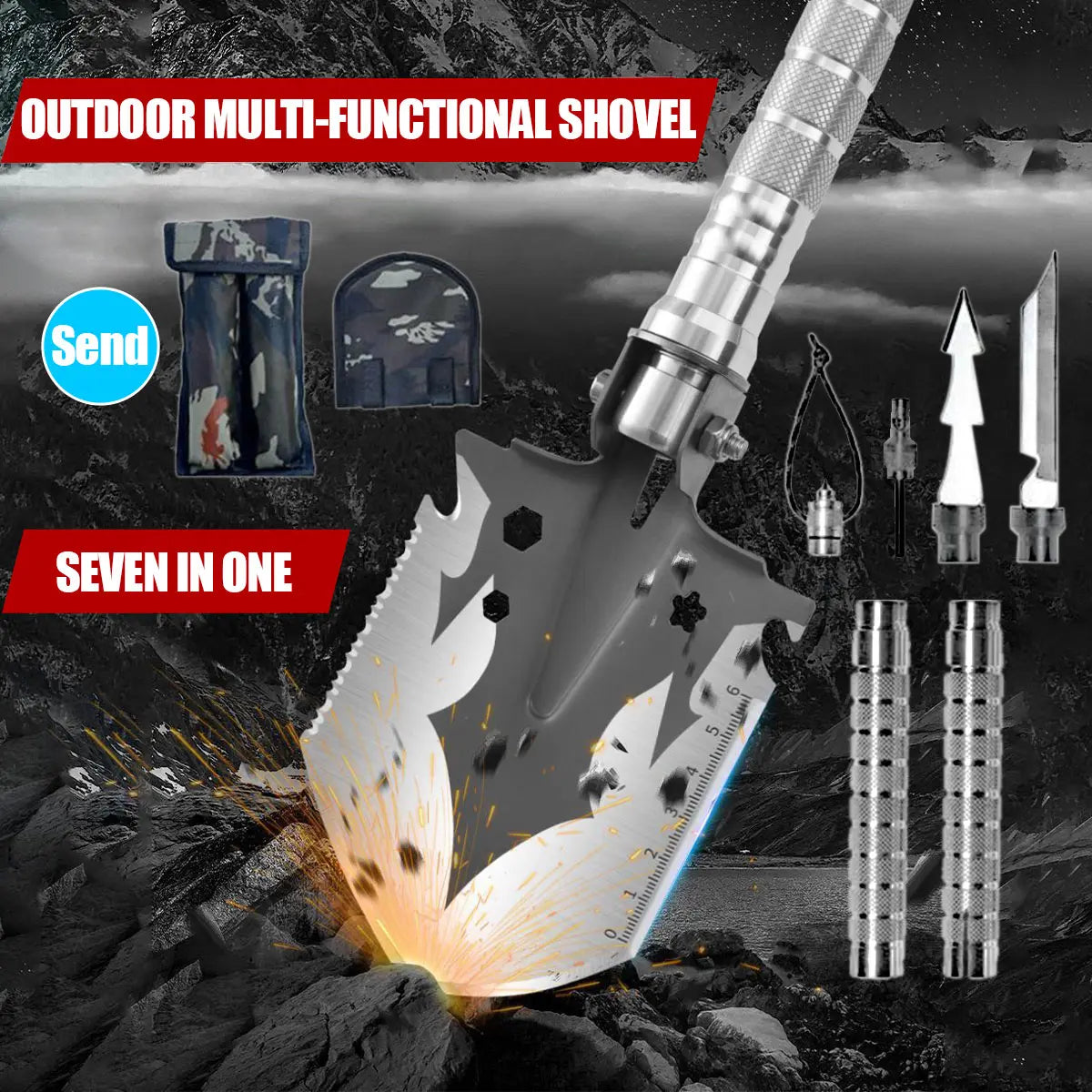 Foldable Outdoor Shovel Camping Tool