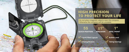 Waterproof Metal Compass with Clinometer
