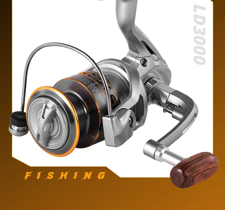 Spinning Reel 5.2:1 Ratio, Lightweight, with Cork Handle