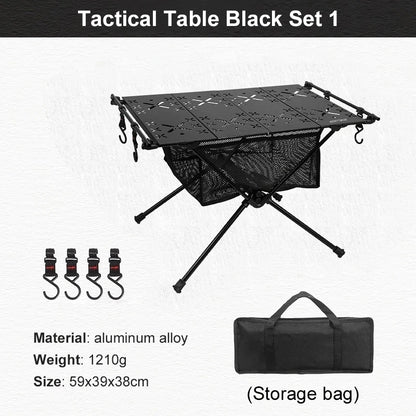 Portable Aluminum Folding Camping Table with Storage Bag