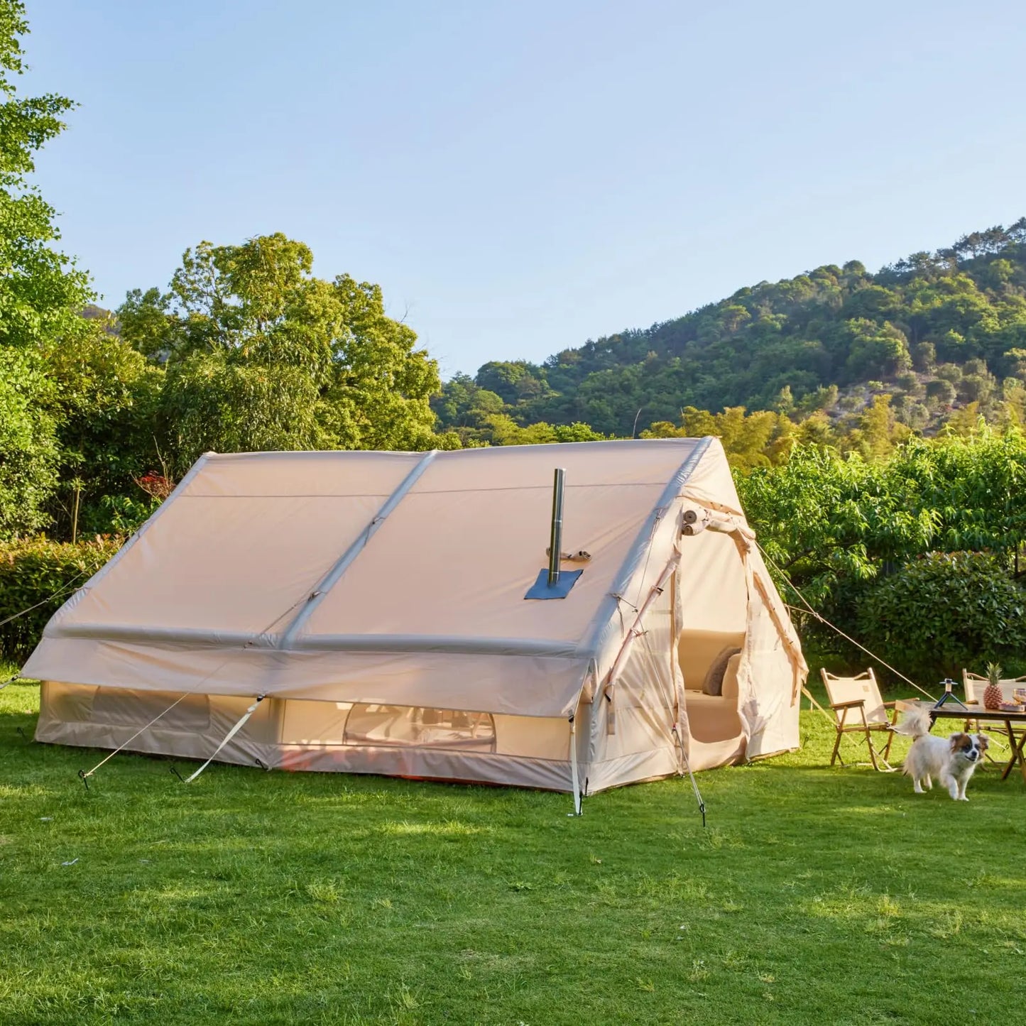 Large Inflatable Camping Tent 129 Square Feet