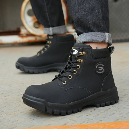 High Top Hiking Boots Steel Toe for Men