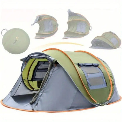 Pop Up Camping Tent 2 Doors Waterproof