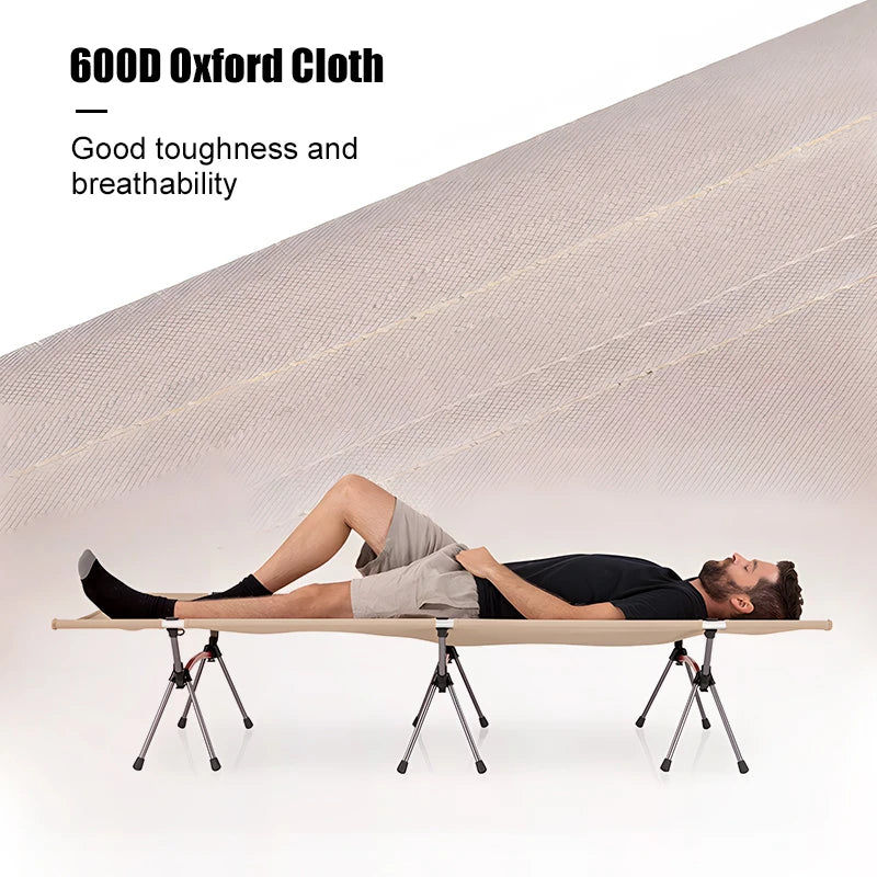 Portable Folding Camping Cot with Leg Extenders