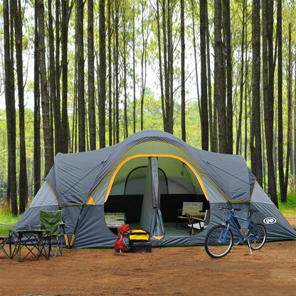 Camping Tent 10-Person-Family Tents,Gray