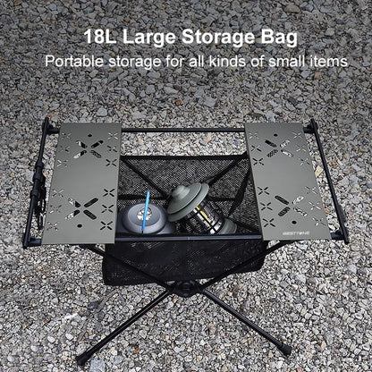 Portable Aluminum Folding Camping Table with Storage Bag