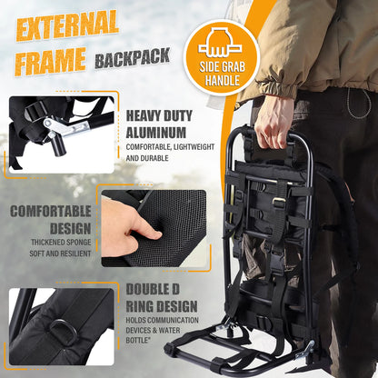 Backpack External Frame Heavy Carrying Bag
