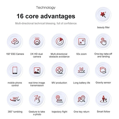 GPS Drone 8K HD Dual Camera  RC Distance 9000M