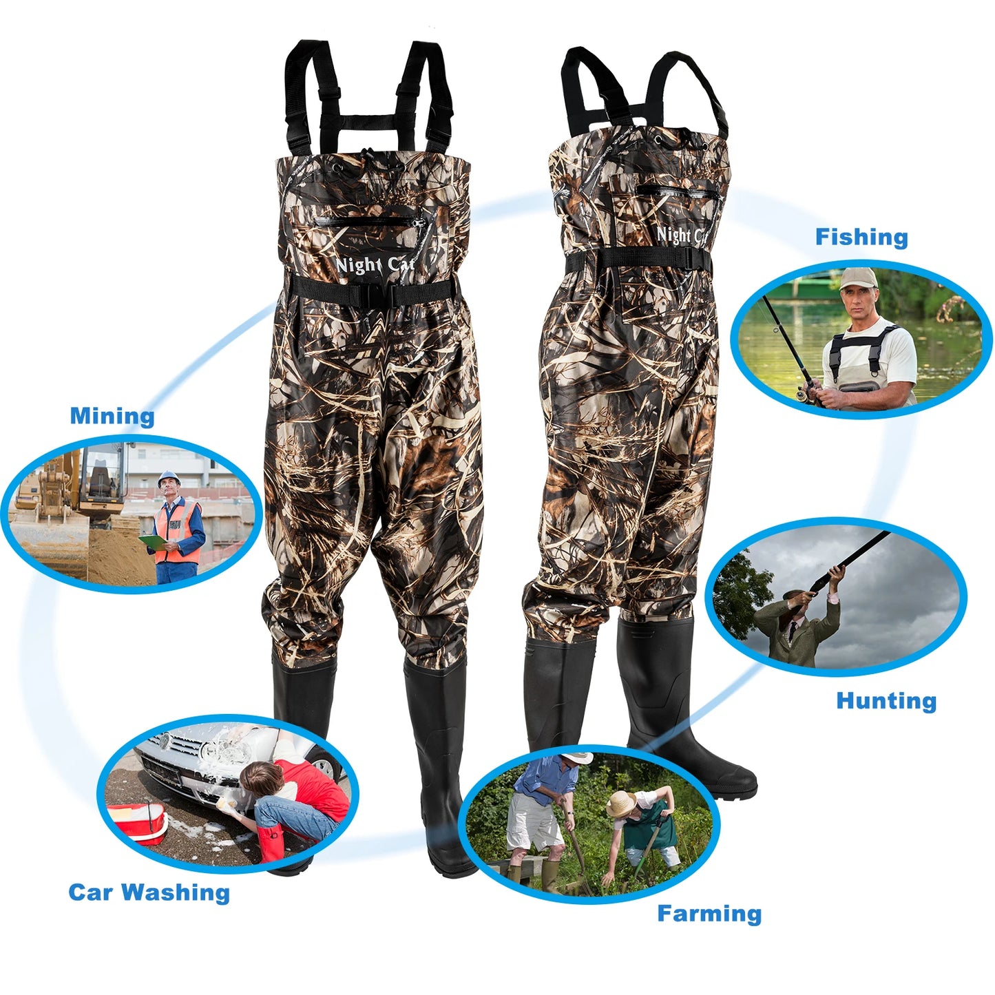 Men's Waders with Boots Waterproof Chest Wader