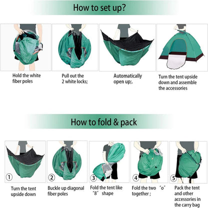 Automatic Pop Up Camping Tent 2-3 Person