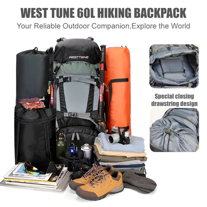 Backpack with Rain Cover Outdoor Hiking Camping