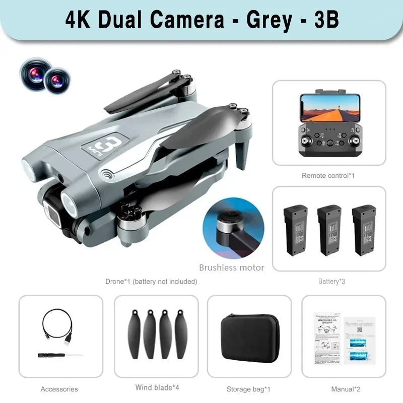 GPS Drone 8K HD Dual Camera  RC Distance 9000M