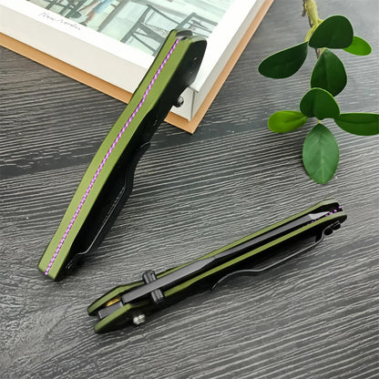 Folding Aluminum Pocket Knife  Tactical With Dust Bag Tools