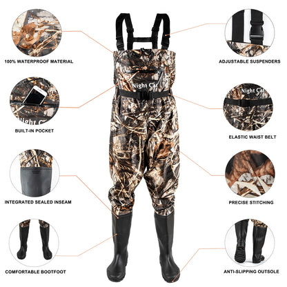 Men's Waders with Boots Waterproof Chest Wader